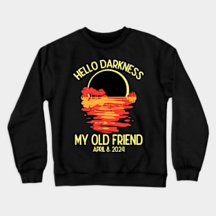 Total Solar Eclipse April 8 2024 Retro Groovy Women Kids Men Crewneck Sweatshirt